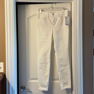 Athleta skinny white jeans, size 10